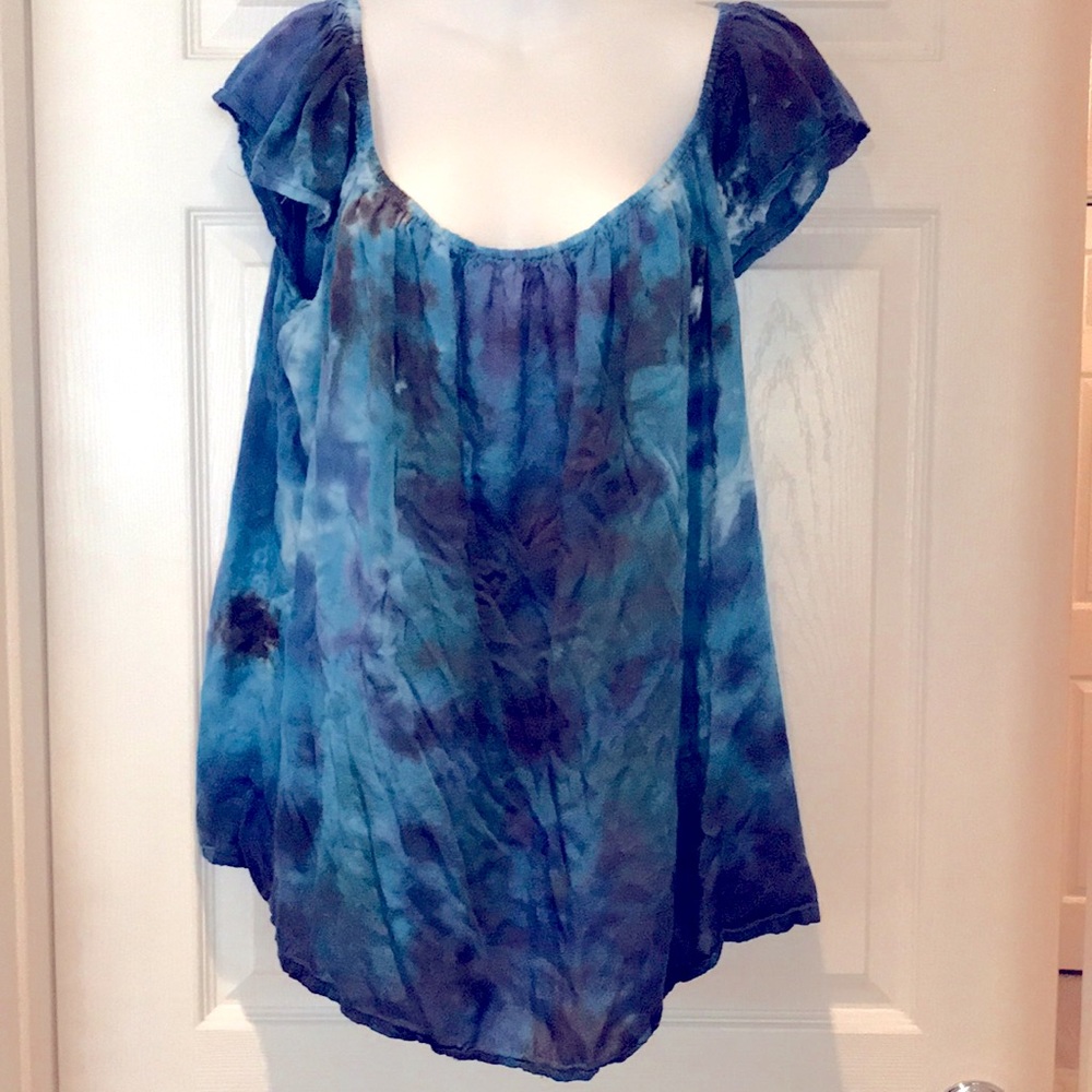 Bright tie dyed top